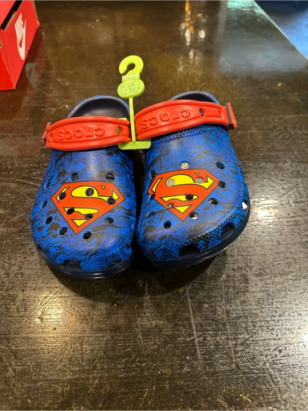 CROCS Kids Superman Clogs - Blue & Red